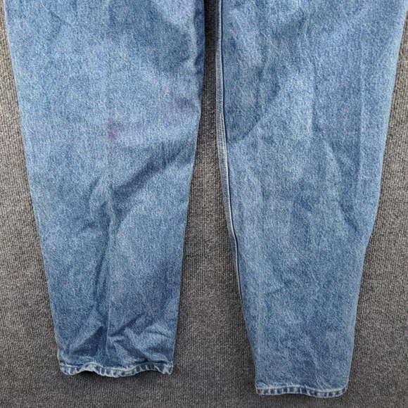 Carhartt Men's Jeans Solid Blue 36x30 Stone Wash Denim 5-Pocket - Picture 10 of 12